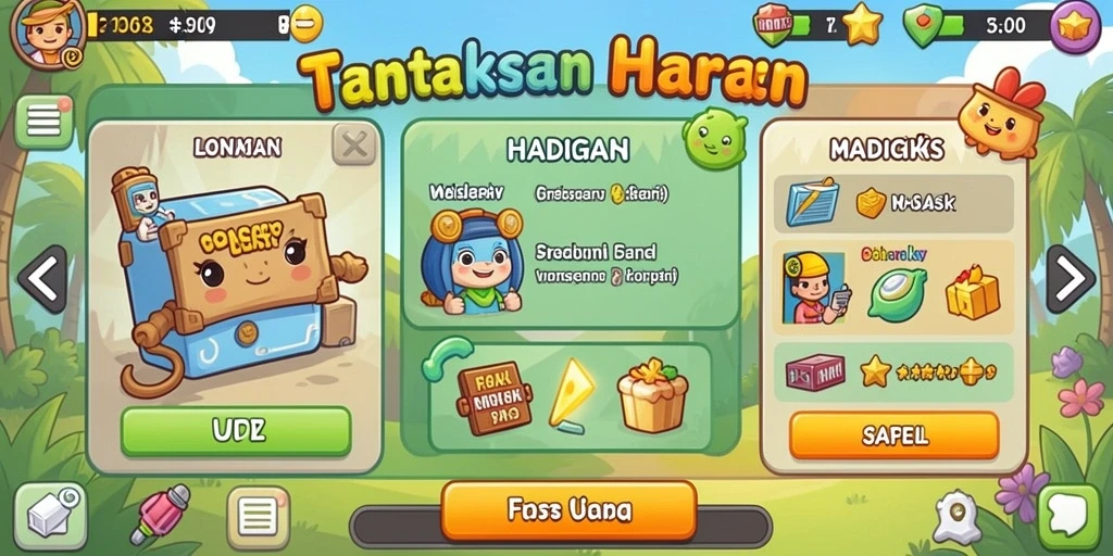 Tampilan antarmuka utama LEDAKGG yang menarik dan intuitif.