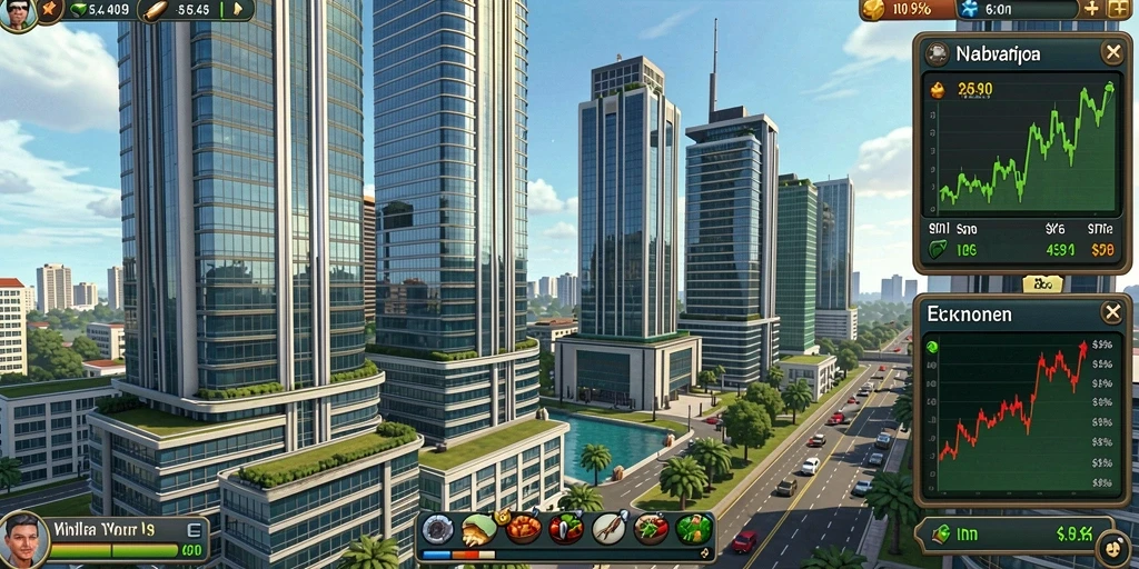 Screenshot menunjukkan tampilan grafis yang menawan dari level permainan.
